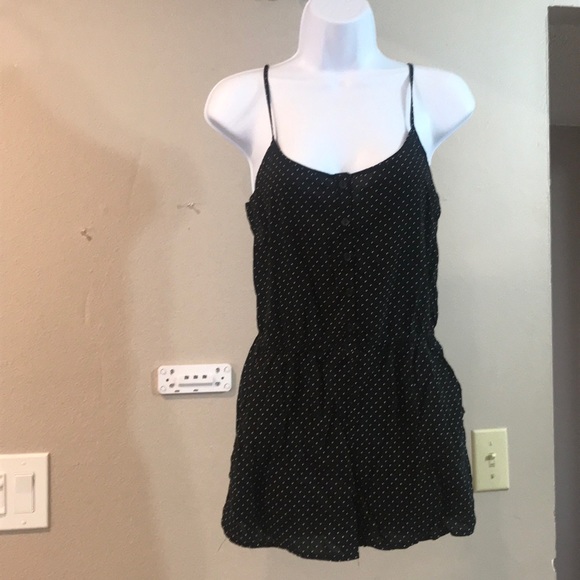 Black Romper with white dots - Picture 1 of 2